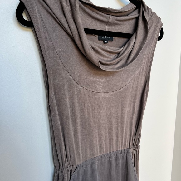 Grey Cowl Neck Dress - Picture 2 of 4
